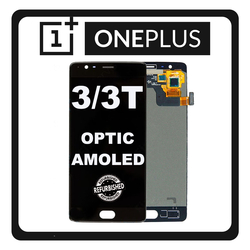 New Refurbished OnePlus 3 (A3003, A3000, SM-A3000), OnePlus 3T (A3010, A3003) Optic AMOLED LCD Display Screen Assembly &Omicron;&theta;ό&nu;&eta; + Touch Screen Digitizer &Mu;&eta;&chi;&alpha;&nu;&iota;&sigma;&mu;ό&sigmaf; &Alpha;&phi;ή&sigmaf; Midnight Black &Mu;&alpha;ύ&rho;&omicron;