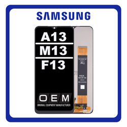 HQ OEM Samsung Galaxy A13 (SM-A135F), Galaxy M13 (SM-M135F), Galaxy F13 (SM-E135F) Galaxy A13 (SM-A137) PLS LCD Display Screen Assembly &Omicron;&theta;ό&nu;&eta; + Touch Screen Digitizer &Mu;&eta;&chi;&alpha;&nu;&iota;&sigma;&mu;ό&sigmaf; &Alpha;&phi;ή&sigmaf; Black &Mu;&alpha;ύ&rho;&omicron; (Premium A+)