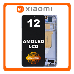 &Gamma;&nu;ή&sigma;&iota;&alpha; Original Xiaomi 12 5G (2201123G, 2201123C) / 12X 5G (2112123AC,2112123AG) / 12S 5G (2206123SC)​ AMOLED LCD Display Screen Assembly &Omicron;&theta;ό&nu;&eta; + Touch Screen Digitizer &Mu;&eta;&chi;&alpha;&nu;&iota;&sigma;&mu;ό&sigmaf; &Alpha;&phi;ή&sigmaf; + Frame Bezel &Pi;&lambda;&alpha;ί&sigma;&iota;&omicron; &Sigma;&alpha;&sigma;ί Blue &Mu;&pi;&lambda;&epsilon; 56000400L300 (Service Pack By Xiaomi)