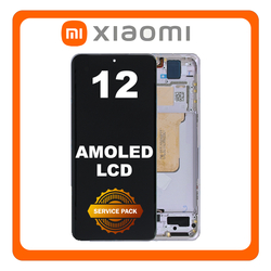 &Gamma;&nu;ή&sigma;&iota;&alpha; Original Xiaomi 12 5G (2201123G, 2201123C) / 12X 5G (2112123AC,2112123AG) / 12S 5G (2206123SC)​ AMOLED LCD Display Screen Assembly &Omicron;&theta;ό&nu;&eta; + Touch Screen Digitizer &Mu;&eta;&chi;&alpha;&nu;&iota;&sigma;&mu;ό&sigmaf; &Alpha;&phi;ή&sigmaf; + Frame Bezel &Pi;&lambda;&alpha;ί&sigma;&iota;&omicron; &Sigma;&alpha;&sigma;ί Purple &Mu;&omega;&beta; 56000500L300 (Service Pack By Xiaomi)