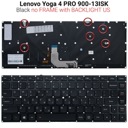 &Pi;&lambda;&eta;&kappa;&tau;&rho;&omicron;&lambda;ό&gamma;&iota;&omicron; Lenovo Yoga 4 pro 900-13isk no Frame us Backlit