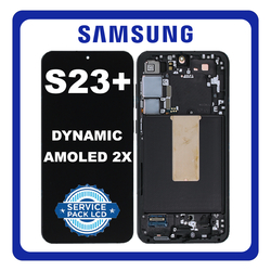 &Gamma;&nu;ή&sigma;&iota;&alpha; Original Samsung Galaxy S23+ 5G (SM-S916B, SM-S916B/DS) Dynamic AMOLED 2X LCD Display Screen Assembly &Omicron;&theta;ό&nu;&eta; + Touch Screen Digitizer &Mu;&eta;&chi;&alpha;&nu;&iota;&sigma;&mu;ό&sigmaf; &Alpha;&phi;ή&sigmaf; + Frame Bezel &Pi;&lambda;&alpha;ί&sigma;&iota;&omicron; &Sigma;&alpha;&sigma;ί Phantom Black &Mu;&alpha;ύ&rho;&omicron; GH82-30476A GH82-30477A (Service Pack By Samsung)