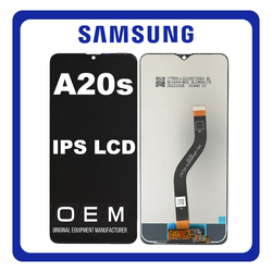 HQ OEM &Sigma;&upsilon;&mu;&beta;&alpha;&tau;ό &Gamma;&iota;&alpha; Samsung Galaxy A20s (SM-A207F, SM-A207M, SM-A2070) IPS LCD Display Screen Assembly &Omicron;&theta;ό&nu;&eta; + Touch Screen Digitizer &Mu;&eta;&chi;&alpha;&nu;&iota;&sigma;&mu;ό&sigmaf; &Alpha;&phi;ή&sigmaf; Black &Mu;&alpha;ύ&rho;&omicron; (Grade AAA+++)