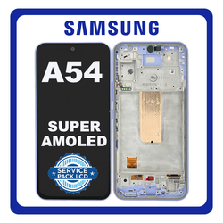 Original Samsung Galaxy A54 (SM-A546V, SM-A546U) Super AMOLED LCD &Omicron;&theta;ό&nu;&eta; Purple GH82-31231D GH82-31232D (Service Pack By Samsung)