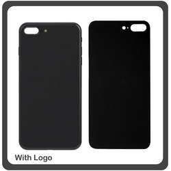 HQ OEM &Sigma;&upsilon;&mu;&beta;&alpha;&tau;ό &Gamma;&iota;&alpha; Apple iPhone 8+, iPhone 8 Plus (A1864, A1897, A1898, , A1899) Rear Back Battery Cover with Camera Big Hole &Pi;ί&sigma;&omega; &Kappa;ά&lambda;&upsilon;&mu;&mu;&alpha; &Pi;&lambda;ά&tau;&eta; &Kappa;&alpha;&pi;ά&kappa;&iota; &Mu;&pi;&alpha;&tau;&alpha;&rho;ί&alpha;&sigmaf; Black &Mu;&alpha;ύ&rho;&omicron; (Grade AAA+++)
