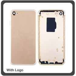 OEM HQ Apple Iphone 7 Back Battery Cover- Housing &Kappa;&alpha;&pi;ά&kappa;&iota; &Mu;&pi;&alpha;&tau;&alpha;&rho;ί&alpha;&sigmaf;- &Sigma;&alpha;&sigma;ί + &Pi;&lambda;&alpha;&iota;&nu;ά &pi;&lambda;ή&kappa;&tau;&rho;&alpha; Side Keys + &Theta;ή&kappa;&eta; &Kappa;ά&rho;&tau;&alpha;&sigmaf; Sim Holder Gold