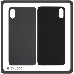 OEM HQ Apple Iphone XS Battery Cover &Kappa;&alpha;&pi;ά&kappa;&iota; &Mu;&pi;&alpha;&tau;&alpha;&rho;ί&alpha;&sigmaf; Black