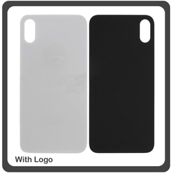 OEM HQ Apple Iphone XS Battery Cover &Kappa;&alpha;&pi;ά&kappa;&iota; &Mu;&pi;&alpha;&tau;&alpha;&rho;ί&alpha;&sigmaf; White
