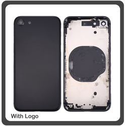 ​OEM HQ Apple Iphone 8, 8g Back Battery Cover Middle Frame- Housing &Kappa;&alpha;&pi;ά&kappa;&iota; &Mu;&pi;&alpha;&tau;&alpha;&rho;ί&alpha;&sigmaf;- &Sigma;&alpha;&sigma;ί + &Pi;&lambda;&alpha;&iota;&nu;ά &pi;&lambda;ή&kappa;&tau;&rho;&alpha; Side Keys + &Theta;ή&kappa;&eta; &Kappa;ά&rho;&tau;&alpha;&sigmaf; Sim Holder Black