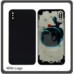 OEM HQ Apple Iphone XS Max, IphoneXS Max (A2101, A1921, A2104, A2102) Back Battery Cover- Housing &Kappa;&alpha;&pi;ά&kappa;&iota; &Mu;&pi;&alpha;&tau;&alpha;&rho;ί&alpha;&sigmaf;- &Sigma;&alpha;&sigma;ί + &Pi;&lambda;&alpha;&iota;&nu;ά &pi;&lambda;ή&kappa;&tau;&rho;&alpha; Side Keys + &Theta;ή&kappa;&eta; &Kappa;ά&rho;&tau;&alpha;&sigmaf; Sim Holder Black (Grade AAA+++)