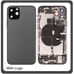 HQ OEM Apple Iphone 11 Pro Max, Iphone11 Pro Max (A2218, A2161, A2220)​ BACK BATTERY COVER MIDDLE FRAME- HOUSING &Kappa;&Alpha;&Pi;&Alpha;&Kappa;&Iota; &Mu;&Pi;&Alpha;&Tau;&Alpha;&Rho;&Iota;&Alpha;&Sigma;- &Sigma;&Alpha;&Sigma;&Iota; + &Pi;&Lambda;&Alpha;&Iota;&Nu;&Alpha; &Pi;&Lambda;&Eta;&Kappa;&Tau;&Rho;&Alpha; SIDE KEYS + &Theta;&Eta;&Kappa;&Eta; &Kappa;&Alpha;&Rho;&Tau;&Alpha;&Sigma; SIM HOLDER BLACK (Grade AAA+++)