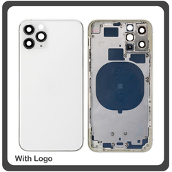 HQ OEM Apple Iphone 11 Pro Max, Iphone11 Pro Max (A2218, A2161, A2220) BACK BATTERY COVER MIDDLE FRAME- HOUSING &Kappa;&Alpha;&Pi;&Alpha;&Kappa;&Iota; &Mu;&Pi;&Alpha;&Tau;&Alpha;&Rho;&Iota;&Alpha;&Sigma;- &Sigma;&Alpha;&Sigma;&Iota; + &Pi;&Lambda;&Alpha;&Iota;&Nu;&Alpha; &Pi;&Lambda;&Eta;&Kappa;&Tau;&Rho;&Alpha; SIDE KEYS + &Theta;&Eta;&Kappa;&Eta; &Kappa;&Alpha;&Rho;&Tau;&Alpha;&Sigma; SIM HOLDER WHITE (Grade AAA+++)