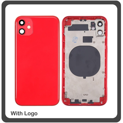 HQ OEM Apple Iphone 11, Iphone11 (A2221, A2111, A2223) BACK BATTERY COVER MIDDLE FRAME- HOUSING &Kappa;&Alpha;&Pi;&Alpha;&Kappa;&Iota; &Mu;&Pi;&Alpha;&Tau;&Alpha;&Rho;&Iota;&Alpha;&Sigma;- &Sigma;&Alpha;&Sigma;&Iota; + &Pi;&Lambda;&Alpha;&Iota;&Nu;&Alpha; &Pi;&Lambda;&Eta;&Kappa;&Tau;&Rho;&Alpha; SIDE KEYS + &Theta;&Eta;&Kappa;&Eta; &Kappa;&Alpha;&Rho;&Tau;&Alpha;&Sigma; SIM HOLDER RED (Grade AAA+++)