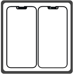 HQ OEM &Sigma;&upsilon;&mu;&beta;&alpha;&tau;ό &Mu;&epsilon; Apple iPhone 13 Pro Max (A2643, A2484, A2641, A2644, A2645) Aftermarket Front Glass For Refurbished &Mu;&pi;&rho;&omicron;&sigma;&tau;&iota;&nu;ό &Tau;&zeta;&alpha;&mu;ά&kappa;&iota; &Gamma;&iota;&alpha; &Alpha;&nu;&alpha;&kappa;&alpha;&tau;&alpha;&sigma;&kappa;&epsilon;&upsilon;ή + Frame &Pi;&lambda;&alpha;ί&sigma;&iota;&omicron; Black &Mu;&alpha;ύ&rho;&omicron; (Premium A+​)