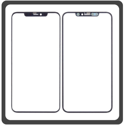 HQ OEM &Sigma;&upsilon;&mu;&beta;&alpha;&tau;ό &Mu;&epsilon; Apple iPhone 11 Pro Max, iPhone 11 ProMax (A2218, A2161, A2220, iPhone12.5) Premium Aftermarket Front Glass For Refurbished &Mu;&pi;&rho;&omicron;&sigma;&tau;&iota;&nu;ό &Tau;&zeta;&alpha;&mu;ά&kappa;&iota; &Gamma;&iota;&alpha; &Alpha;&nu;&alpha;&kappa;&alpha;&tau;&alpha;&sigma;&kappa;&epsilon;&upsilon;ή + Frame &Pi;&lambda;&alpha;ί&sigma;&iota;&omicron; Black &Mu;&alpha;ύ&rho;&omicron; (Premium A+​)