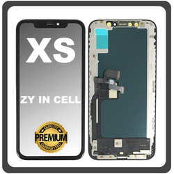 HQ OEM &Sigma;&upsilon;&mu;&beta;&alpha;&tau;ό &Gamma;&iota;&alpha; Apple iPhone XS (A2097, A1920) ZY In-Cell LCD Display Screen Assembly &Omicron;&theta;ό&nu;&eta; + Touch Screen DIgitizer &Mu;&eta;&chi;&alpha;&nu;&iota;&sigma;&mu;ό&sigmaf; &Alpha;&phi;ή&sigmaf; Black &Mu;&alpha;ύ&rho;&omicron; (Premium A+)