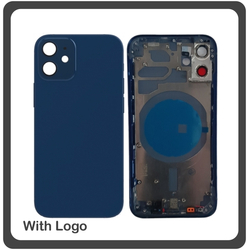 HQ OEM &Sigma;&upsilon;&mu;&beta;&alpha;&tau;ό &Gamma;&iota;&alpha; Apple iPhone 12 Mini, iPhone 12Mini (A2399, A2176) EU Version Rear Back Battery Cover Middle Frame- Housing &Pi;ί&sigma;&omega; &Kappa;ά&lambda;&upsilon;&mu;&mu;&alpha; &Kappa;&alpha;&pi;ά&kappa;&iota; &Pi;&lambda;ά&tau;&eta; &Mu;&pi;&alpha;&tau;&alpha;&rho;ί&alpha;&sigmaf; - &Sigma;&alpha;&sigma;ί + Side Keys &Pi;&lambda;&alpha;&iota;&nu;ά &pi;&lambda;ή&kappa;&tau;&rho;&alpha;  + Sim Tray &Theta;ή&kappa;&eta; &Kappa;ά&rho;&tau;&alpha;&sigmaf; Blue &Mu;&pi;&lambda;&epsilon; (Grade AAA+++)