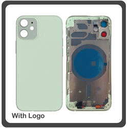 HQ OEM &Sigma;&upsilon;&mu;&beta;&alpha;&tau;ό &Gamma;&iota;&alpha; Apple iPhone 12 Mini, iPhone 12Mini (A2399, A2176) EU Version Rear Back Battery Cover Middle Frame- Housing &Pi;ί&sigma;&omega; &Kappa;ά&lambda;&upsilon;&mu;&mu;&alpha; &Kappa;&alpha;&pi;ά&kappa;&iota; &Pi;&lambda;ά&tau;&eta; &Mu;&pi;&alpha;&tau;&alpha;&rho;ί&alpha;&sigmaf; - &Sigma;&alpha;&sigma;ί + Side Keys &Pi;&lambda;&alpha;&iota;&nu;ά &pi;&lambda;ή&kappa;&tau;&rho;&alpha;  + Sim Tray &Theta;ή&kappa;&eta; &Kappa;ά&rho;&tau;&alpha;&sigmaf; Green &Pi;&rho;ά&sigma;&iota;&nu;&omicron; (Grade AAA+++)