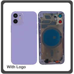 HQ OEM &Sigma;&upsilon;&mu;&beta;&alpha;&tau;ό &Gamma;&iota;&alpha; Apple iPhone 12 Mini, iPhone 12Mini (A2399, A2176) EU Version Rear Back Battery Cover Middle Frame- Housing &Pi;ί&sigma;&omega; &Kappa;ά&lambda;&upsilon;&mu;&mu;&alpha; &Kappa;&alpha;&pi;ά&kappa;&iota; &Pi;&lambda;ά&tau;&eta; &Mu;&pi;&alpha;&tau;&alpha;&rho;ί&alpha;&sigmaf; - &Sigma;&alpha;&sigma;ί + Side Keys &Pi;&lambda;&alpha;&iota;&nu;ά &pi;&lambda;ή&kappa;&tau;&rho;&alpha;  + Sim Tray &Theta;ή&kappa;&eta; &Kappa;ά&rho;&tau;&alpha;&sigmaf; Purple &Mu;&omega;&beta; (Grade AAA+++)
