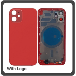 HQ OEM &Sigma;&upsilon;&mu;&beta;&alpha;&tau;ό &Gamma;&iota;&alpha; Apple iPhone 12 Mini, iPhone 12Mini (A2399, A2176) EU Version Rear Back Battery Cover Middle Frame- Housing &Pi;ί&sigma;&omega; &Kappa;ά&lambda;&upsilon;&mu;&mu;&alpha; &Kappa;&alpha;&pi;ά&kappa;&iota; &Pi;&lambda;ά&tau;&eta; &Mu;&pi;&alpha;&tau;&alpha;&rho;ί&alpha;&sigmaf; - &Sigma;&alpha;&sigma;ί + Side Keys &Pi;&lambda;&alpha;&iota;&nu;ά &pi;&lambda;ή&kappa;&tau;&rho;&alpha;  + Sim Tray &Theta;ή&kappa;&eta; &Kappa;ά&rho;&tau;&alpha;&sigmaf; Red &Kappa;ό&kappa;&kappa;&iota;&nu;&omicron; (Grade AAA+++)