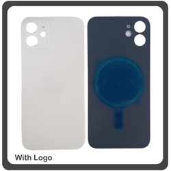 HQ OEM &Sigma;&upsilon;&mu;&beta;&alpha;&tau;ό &Gamma;&iota;&alpha; iPhone 12, iPhone12 (A2403, A2172, A2402) Premium Aftermarket Rear Back Battery Cover with Camera Big Hole &Pi;ί&sigma;&omega; &Kappa;ά&lambda;&upsilon;&mu;&mu;&alpha; &Pi;&lambda;ά&tau;&eta; &Kappa;&alpha;&pi;ά&kappa;&iota; &Mu;&pi;&alpha;&tau;&alpha;&rho;ί&alpha;&sigmaf; + Magsafe Charger White Ά&sigma;&pi;&rho;&omicron;​ (Grade AAA+++)
