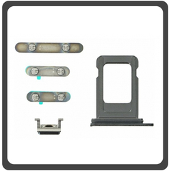 HQ OEM &Sigma;&upsilon;&mu;&beta;&alpha;&tau;ό &Gamma;&iota;&alpha; Apple iPhone 11 Pro Max, iPhone 11Pro Max, iPhone11 ProMAx (A2218, A2161, A2220, iPhone12.5) Set (Sim Tray + Power On/Off + Volume Keys + Silence Button) Matte Midnight Green &Pi;&rho;ά&sigma;&iota;&nu;&omicron; (Grade AAA+++)