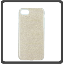 Θήκη Πλάτης - Back Cover, Silicone Σιλικόνη Glitter Gold Χρυσό Glitter 3in1 For iPhone 7/8/SE 2020/SE 2022