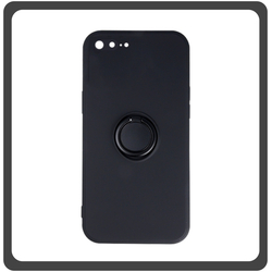 Θήκη Πλάτης - Back Cover, Silicone Σιλικόνη Black Μαύρο Finger Grip For iPhone 7 Plus/8 Plus