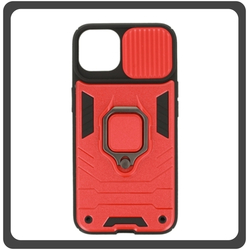 Θήκη Πλάτης - Back Cover, Silicone Σιλικόνη Hybrid TPU Red Κόκκινο For iPhone 13 Mini