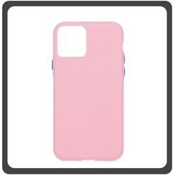 Θήκη Πλάτης - Back Cover, Solid Silicone Σιλικόνη TPU Light Pink Ροζ For iPhone 12 mini​