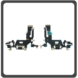 HQ OEM &Sigma;&upsilon;&mu;&beta;&alpha;&tau;ό &Gamma;&iota;&alpha; Apple iPhone 11, iPhone11 (A2221, A2111, A2223, iPhone12,1) Charging Dock Connector Lightning Flex &Kappa;&alpha;&lambda;&omega;&delta;&iota;&omicron;&tau;&alpha;&iota;&nu;ί&alpha; &Kappa;&omicron;&nu;έ&kappa;&tau;&omicron;&rho;&alpha;&sigmaf; &Phi;ό&rho;&tau;&iota;&sigma;&eta;&sigmaf; + Microphone ​&Mu;&iota;&kappa;&rho;ό&phi;&omega;&nu;&omicron; Black &Mu;&alpha;ύ&rho;&omicron; (Grade AAA+++)