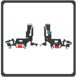 HQ OEM &Sigma;&upsilon;&mu;&beta;&alpha;&tau;ό &Gamma;&iota;&alpha; Apple iPhone 11 (A2221, A2111, A2223, iPhone12,1) Charging Dock Connector Lightning Flex &Kappa;&alpha;&lambda;&omega;&delta;&iota;&omicron;&tau;&alpha;&iota;&nu;ί&alpha; &Kappa;&omicron;&nu;έ&kappa;&tau;&omicron;&rho;&alpha;&sigmaf; &Phi;ό&rho;&tau;&iota;&sigma;&eta;&sigmaf; + Microphone  &Mu;&iota;&kappa;&rho;ό&phi;&omega;&nu;&omicron; Red &Kappa;ό&kappa;&kappa;&iota;&nu;&omicron; (Premium A+)