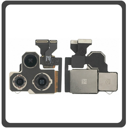HQ OEM &Sigma;&upsilon;&mu;&beta;&alpha;&tau;ό &Mu;&epsilon; Apple iPhone 13 Pro (A2638, A2483) / iPhone 13 Pro Max (A2643, A2484) Main Rear Back Camera Module Flex &Pi;ί&sigma;&omega; &Kappa;&epsilon;&nu;&tau;&rho;&iota;&kappa;ή &Kappa;ά&mu;&epsilon;&rho;&alpha; 12+12+12 MP (Premium A+)