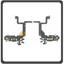 HQ OEM &Sigma;&upsilon;&mu;&beta;&alpha;&tau;ό &Gamma;&iota;&alpha; Apple iPhone 13 Pro, iPhone13 Pro (A2638, A2483, A2636, A2639, A2640, iPhone14,2) Charging Dock Connector Lightning Flex &Kappa;&alpha;&lambda;&omega;&delta;&iota;&omicron;&tau;&alpha;&iota;&nu;ί&alpha; &Kappa;&omicron;&nu;έ&kappa;&tau;&omicron;&rho;&alpha;&sigmaf; &Phi;ό&rho;&tau;&iota;&sigma;&eta;&sigmaf; + Microphone &Mu;&iota;&kappa;&rho;ό&phi;&omega;&nu;&omicron; Black &Mu;&alpha;ύ&rho;&omicron; (Grade AAA+++)