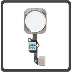 &Gamma;&nu;ή&sigma;&iota;&alpha; Original Apple iPhone 6, iPhone6 (A1549, A1586), iPhone 6+, iPhone 6 Plus (A1522, A1524), Home Button &Kappa;&epsilon;&nu;&tau;&rho;&iota;&kappa;ό &Kappa;&omicron;&upsilon;&mu;&pi;ί + Flex Cable Silver &Alpha;&sigma;&eta;&mu;ί
