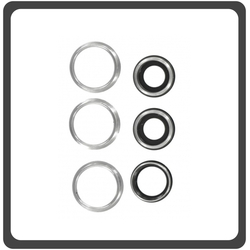 HQ OEM &Sigma;&upsilon;&mu;&beta;&alpha;&tau;ό &Gamma;&iota;&alpha; Apple iPhone 11 Pro, iPhone11 Pro (A2215, A2160, A2217, iPhone12,3) Back Camera Lens &Tau;&zeta;&alpha;&mu;ά&kappa;&iota; &Kappa;ά&mu;&epsilon;&rho;&alpha;&sigmaf; + Bracket White Ά&sigma;&pi;&rho;&omicron; (Grade AAA+++)