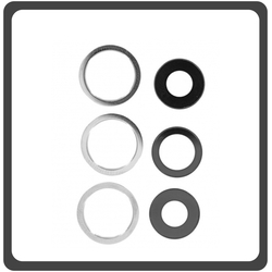 HQ OEM &Sigma;&upsilon;&mu;&beta;&alpha;&tau;ό &Gamma;&iota;&alpha; Apple iPhone 11 Pro Max, iPhone 11Pro Max, iPhone11 ProMAx (A2218, A2161, A2220, iPhone12.5) Back Camera Lens &Tau;&zeta;&alpha;&mu;ά&kappa;&iota; &Kappa;ά&mu;&epsilon;&rho;&alpha;&sigmaf; + Bracket White Ά&sigma;&pi;&rho;&omicron; (Grade AAA+++)