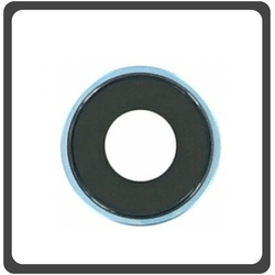 HQ OEM &Sigma;&upsilon;&mu;&beta;&alpha;&tau;ό &Gamma;&iota;&alpha; Apple iPhone XR, iPhone XR (A2105, A1984, A2107, A2108, A2106, iPhone11,8) Main Camera Lens &Tau;&zeta;&alpha;&mu;ά&kappa;&iota; &Kappa;ά&mu;&epsilon;&rho;&alpha;&sigmaf; + Frame &Pi;&lambda;&alpha;ί&sigma;&iota;&omicron; Blue &Mu;&pi;&lambda;&epsilon; (Grade AAA+++)