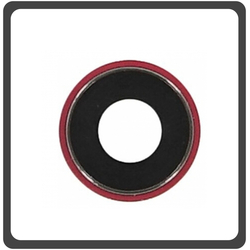 HQ OEM &Sigma;&upsilon;&mu;&beta;&alpha;&tau;ό &Gamma;&iota;&alpha; Apple iPhone XR, iPhoneXR (A2105, A1984, A2107, A2108, A2106, iPhone11,8) Main Camera Lens &Tau;&zeta;&alpha;&mu;ά&kappa;&iota; &Kappa;ά&mu;&epsilon;&rho;&alpha;&sigmaf; + Frame &Pi;&lambda;&alpha;ί&sigma;&iota;&omicron; Red &Kappa;ό&kappa;&kappa;&iota;&nu;&omicron; (Grade AAA+++)
