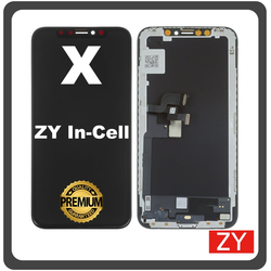 HQ OEM &Sigma;&upsilon;&mu;&beta;&alpha;&tau;ό &Gamma;&iota;&alpha; Apple iPhone X (A1865, A1901, A1902) ZY In-Cell LCD Display Screen Assembly &Omicron;&theta;ό&nu;&eta; + Touch Screen Digitizer &Mu;&eta;&chi;&alpha;&nu;&iota;&sigma;&mu;ό&sigmaf; &Alpha;&phi;ή&sigmaf; Black &Mu;&alpha;ύ&rho;&omicron; (Premium A+)
