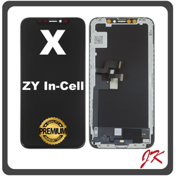 HQ OEM &Sigma;&upsilon;&mu;&beta;&alpha;&tau;ό &Gamma;&iota;&alpha; Apple iPhone X (A1865, A1901, A1902) JK Premium In-Cell LCD Display Screen Assembly &Omicron;&theta;ό&nu;&eta; + Touch Screen Digitizer &Mu;&eta;&chi;&alpha;&nu;&iota;&sigma;&mu;ό&sigmaf; &Alpha;&phi;ή&sigmaf; Black &Mu;&alpha;ύ&rho;&omicron; (Premium A+)