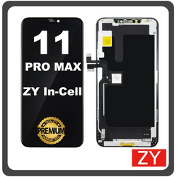 HQ OEM &Sigma;&upsilon;&mu;&beta;&alpha;&tau;ό &Gamma;&iota;&alpha; Apple iPhone 11 Pro Max, iPhone 11Pro Max (A2218, A2161, A2220, iPhone12.5) ZY In-Cell LCD Display Screen Assembly &Omicron;&theta;ό&nu;&eta; + Touch Screen Digitizer &Mu;&eta;&chi;&alpha;&nu;&iota;&sigma;&mu;ό&sigmaf; &Alpha;&phi;ή&sigmaf; Black &Mu;&alpha;ύ&rho;&omicron; (Premium A+)