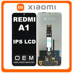 HQ OEM &Sigma;&upsilon;&mu;&beta;&alpha;&tau;ό &Mu;&epsilon; Xiaomi Redmi A1 (220733SI, 220733SG), IPS LCD Display Screen Assembly &Omicron;&theta;ό&nu;&eta; + Touch Screen Digitizer &Mu;&eta;&chi;&alpha;&nu;&iota;&sigma;&mu;ό&sigmaf; &Alpha;&phi;ή&sigmaf; Black &Mu;&alpha;ύ&rho;&omicron; (Premium A+)