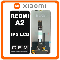 HQ OEM &Sigma;&upsilon;&mu;&beta;&alpha;&tau;ό &Mu;&epsilon; Xiaomi Redmi A2 (23028RN4DG, 23026RN54G), IPS LCD Display Screen Assembly &Omicron;&theta;ό&nu;&eta; + Touch Screen Digitizer &Mu;&eta;&chi;&alpha;&nu;&iota;&sigma;&mu;ό&sigmaf; &Alpha;&phi;ή&sigmaf; Classic Black &Mu;&alpha;ύ&rho;&omicron; (Premium A+)