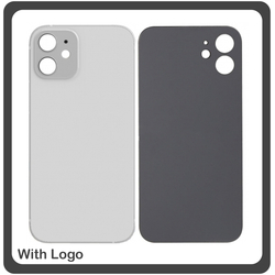HQ OEM &Sigma;&upsilon;&mu;&beta;&alpha;&tau;ό &Gamma;&iota;&alpha; Apple iPhone 12 Mini, iPhone 12Mini (A2399, A2176, A2398) Rear Back Battery Cover with Camera Big Hole &Pi;ί&sigma;&omega; &Kappa;ά&lambda;&upsilon;&mu;&mu;&alpha; &Pi;&lambda;ά&tau;&eta; &Kappa;&alpha;&pi;ά&kappa;&iota; &Mu;&pi;&alpha;&tau;&alpha;&rho;ί&alpha;&sigmaf; White Ά&sigma;&pi;&rho;&omicron; (Premium A+​)