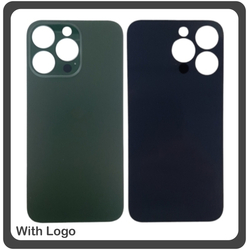 HQ OEM &Sigma;&upsilon;&mu;&beta;&alpha;&tau;ό &Gamma;&iota;&alpha; Apple iPhone 13 Pro, iPhone 13Pro (A2638, A2483, A2636, A2639) Premium Aftermarket Rear Back Battery Cover with Camera Big Hole &Pi;ί&sigma;&omega; &Kappa;ά&lambda;&upsilon;&mu;&mu;&alpha; &Pi;&lambda;ά&tau;&eta; &Kappa;&alpha;&pi;ά&kappa;&iota; &Mu;&pi;&alpha;&tau;&alpha;&rho;ί&alpha;&sigmaf; Alpine Green &Pi;&rho;ά&sigma;&iota;&nu;&omicron; (Grade AAA+++)