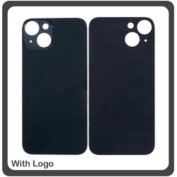 HQ OEM &Sigma;&upsilon;&mu;&beta;&alpha;&tau;ό &Mu;&epsilon; Apple iPhone 14 Plus, iPhone 14+ (A2886, A2632), Premium Aftermarket Rear Back Battery Cover with Camera Big Hole &Pi;ί&sigma;&omega; &Kappa;ά&lambda;&upsilon;&mu;&mu;&alpha; &Pi;&lambda;ά&tau;&eta; &Kappa;&alpha;&pi;ά&kappa;&iota; &Mu;&pi;&alpha;&tau;&alpha;&rho;ί&alpha;&sigmaf; Midnight &Mu;&alpha;ύ&rho;&omicron; (Premium A+)
