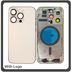 HQ OEM &Sigma;&upsilon;&mu;&beta;&alpha;&tau;ό &Mu;&epsilon; Apple iPhone 14 Pro (A2890), Rear Back Battery Cover Middle Frame- Housing &Pi;ί&sigma;&omega; &Kappa;ά&lambda;&upsilon;&mu;&mu;&alpha; &Kappa;&alpha;&pi;ά&kappa;&iota; &Pi;&lambda;ά&tau;&eta; &Mu;&pi;&alpha;&tau;&alpha;&rho;ί&alpha;&sigmaf; - &Sigma;&alpha;&sigma;ί + Camera Lens &Tau;&zeta;&alpha;&mu;ά&kappa;&iota; &Kappa;ά&mu;&epsilon;&rho;&alpha;&sigmaf; + Side Keys &Pi;&lambda;&alpha;&iota;&nu;ά &pi;&lambda;ή&kappa;&tau;&rho;&alpha;  + Sim Tray &Theta;ή&kappa;&eta; &Kappa;ά&rho;&tau;&alpha;&sigmaf; Gold &Chi;&rho;&upsilon;&sigma;ό (Premium A+)