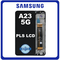 &Gamma;&nu;ή&sigma;&iota;&alpha; Original Samsung Galaxy A23 5G (SM-A236U, SM-A236U1) PLS LCD Display Screen Assembly &Omicron;&theta;ό&nu;&eta; + Touch Screen Digitizer &Mu;&eta;&chi;&alpha;&nu;&iota;&sigma;&mu;ό&sigmaf; &Alpha;&phi;ή&sigmaf; + Frame Bezel &Pi;&lambda;&alpha;ί&sigma;&iota;&omicron; &Sigma;&alpha;&sigma;ί Black &Mu;&alpha;ύ&rho;&omicron; GH82-29735A GH82-29734A (Service Pack By Samsung)