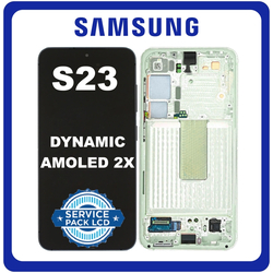 &Gamma;&nu;ή&sigma;&iota;&alpha; Original Samsung Galaxy S23 (SM-S911B, SM-S911B/DS) Dynamic AMOLED 2X LCD Display Screen Assembly &Omicron;&theta;ό&nu;&eta; + Touch Screen Digitizer &Mu;&eta;&chi;&alpha;&nu;&iota;&sigma;&mu;ό&sigmaf; &Alpha;&phi;ή&sigmaf; + Frame Bezel &Pi;&lambda;&alpha;ί&sigma;&iota;&omicron; &Sigma;&alpha;&sigma;ί Lime GH82-30481F, GH82-30481F (Service Pack By Samsung)